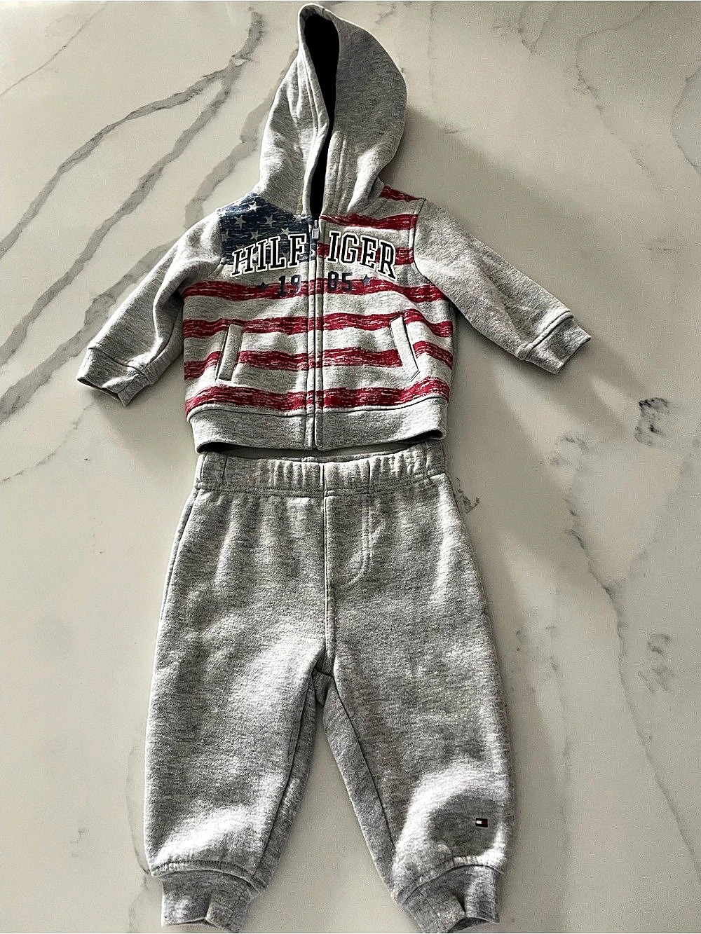 Tommy Hilfiger Infant Flag Zip-Up Hoodie and Jogging Pants 
Set